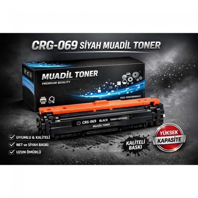 CANON UYUMLU CRG-069BK Siyah Çipli Muadil Toner