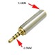 2.5mm Erkek 3.5mm Dişi 4 boğum 3 çizgi kulaklıklı mikrofon çevici 2.5mm Erkek 3.5mm Dişi 4 boğum 3 çizgi kulaklıklı mikrofon çevici