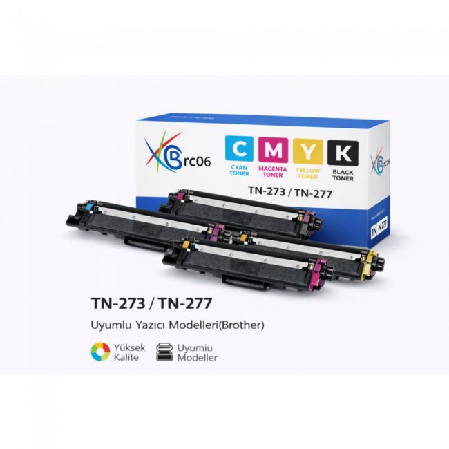 BROTHER uyumlu TN-277 CMYK TAKIM Yüksek Kapasiteli Muadil Toner