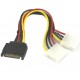 Dişi Sata Power to 2 Molex IDE Power Kablo 6 18AWG 15 Cm erkek sa