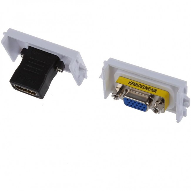 HDMI + VGA Duvar Prizi Hdmi Vga Priz Duvar Tipi