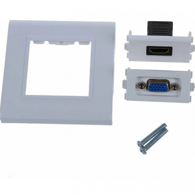 HDMI + VGA Duvar Prizi Hdmi Vga Priz Duvar Tipi
