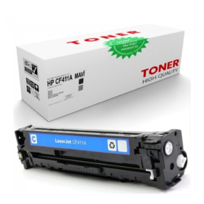 HP Uyumlu CF411A (410A) & CANON Uyumlu CRG-046C Toner MAVİ HP Uyumlu CF411A (410A) & CANON Uyumlu CRG-046C Toner MAVİ