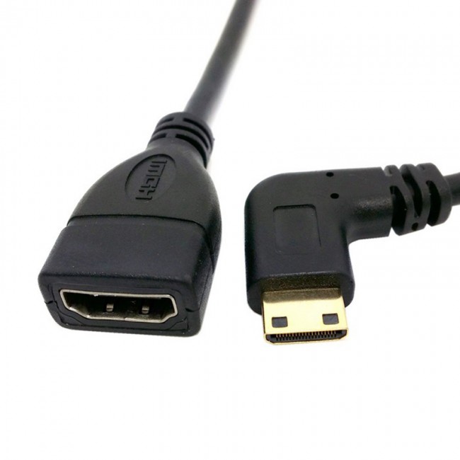 MİNİ HDMİ ERKEK 90 derece TO HDMİ DİŞİ KABLO MİNİ HDMİ ERKEK 90 derece TO HDMİ DİŞİ KABLO