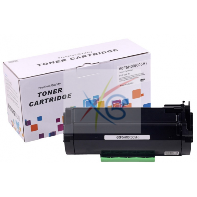 Muadil Toner Lexmark 605H / 60F5H00 SİYAH ÇİPLİ 10000 Sf.